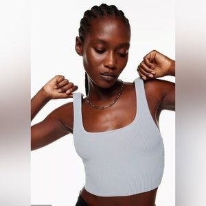 Sculpt Knit Squareneck Cropped Tank from Aritzia